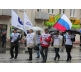 Колонны комбината и города в День России